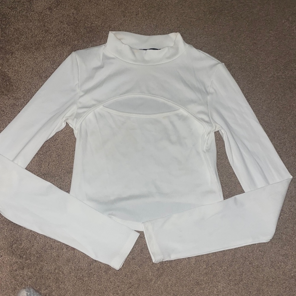 White Long-sleeve Turtleneck